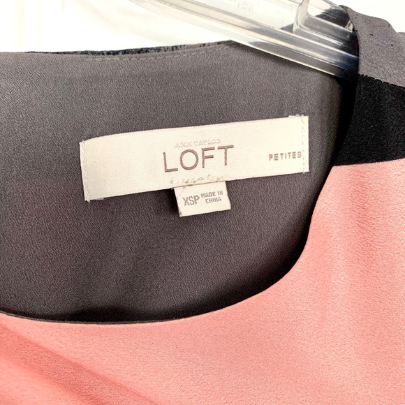 LOFT Striped Flare Dress - Picture 2 of 3